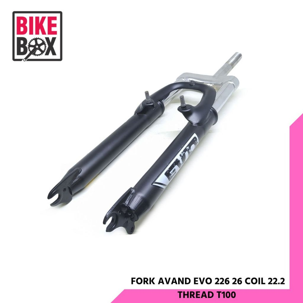FORK SEPEDA MTB 26" AVAND EVO 226 COIL 22.2 THREAD T100 HITAM