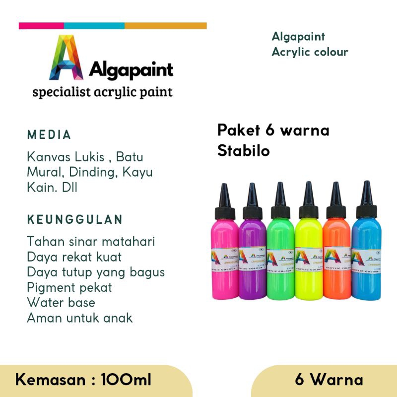 

Algapaint cat akrilik/mural/ lukisan/dinding/kayu/kain/sepatu/painting/catair/lukis/art/catlukis/acrylicpainting/melukis/alatlukis/acrylic/kuaslukis/senilukis/drawing/catminyak/acrylicpaint/pelukis/belajarlukis/perlengkapanlukis/hobilukis/stabiloset