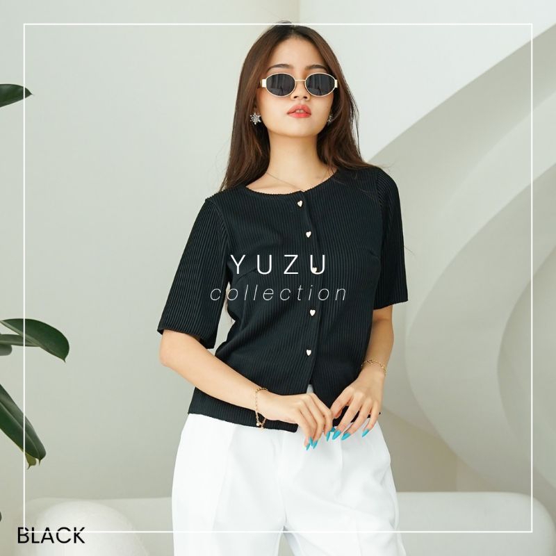 Plisket Blouse Hugo / Baju Atasan Blouse Wanita / Atasan Crop Wanita Premium