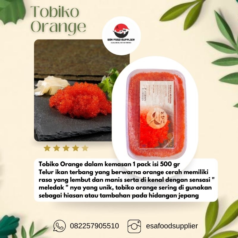 

TOBIKO ORANGE TELUR IKAN TERBANG/ FLYING FISH