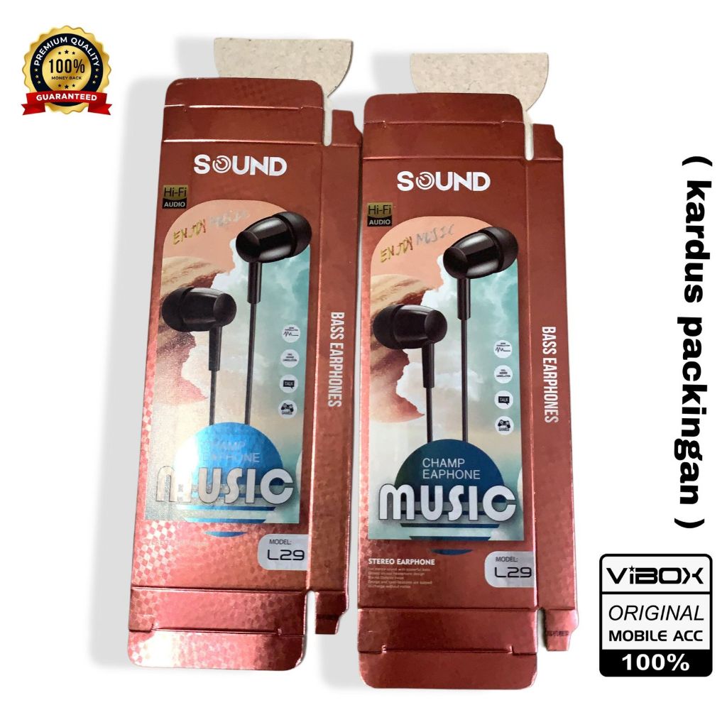 

(10pc / Box Kosong Aja) Kardus Packingan L29 Kotak Handsfree Earphone Dus Packingan Headset Serba Guna [SEN]