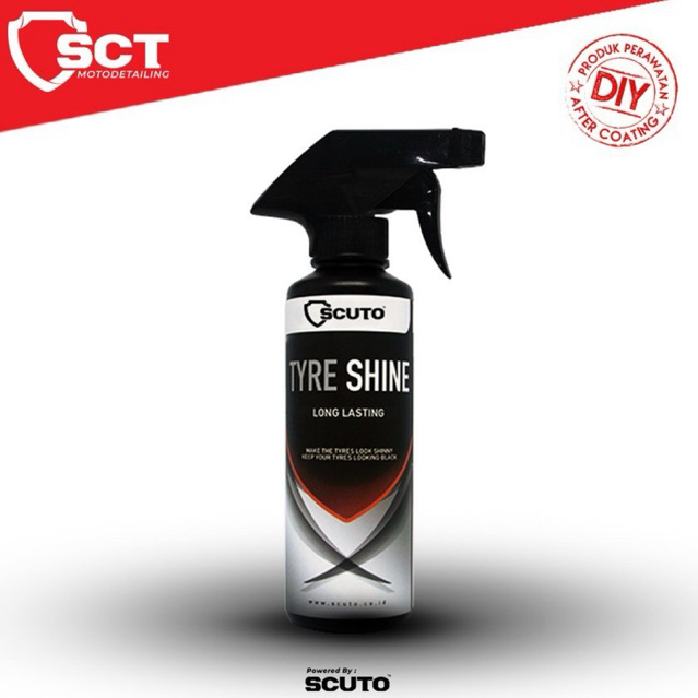SCUTO TYRE SHINE SEMIR BAN MOTOR SEMIR BAN MOBIL PENGHITAM BAN MOTOR MOBIL PERMANEN ORIGINAL