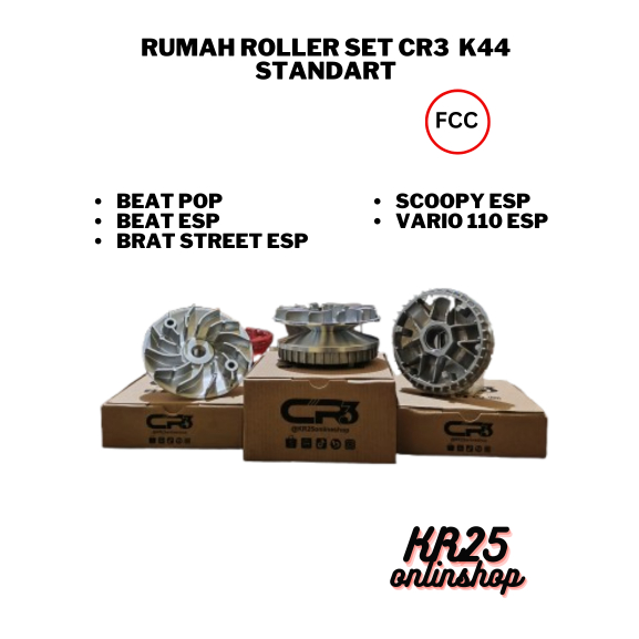 PULLEY SET CR3 RUMAH ROLLER KIPAS  K44 BEAT ESP SCOPY ESP VARIO 110 BEAT POP STANDART