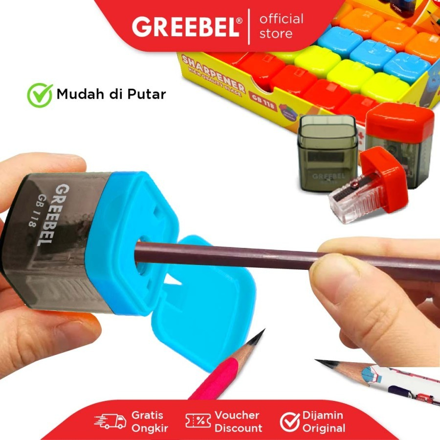 

GREEBEL SHARPENER 118 / Serutan /Rautan Anak Serutan Lancip Anti Patah