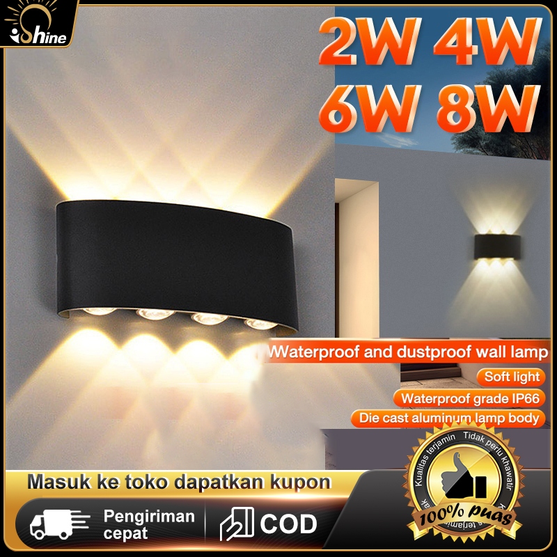Lampu Dinding Pilar Pagar Outdoor Waterproof Lampu Dinding Taman Hias