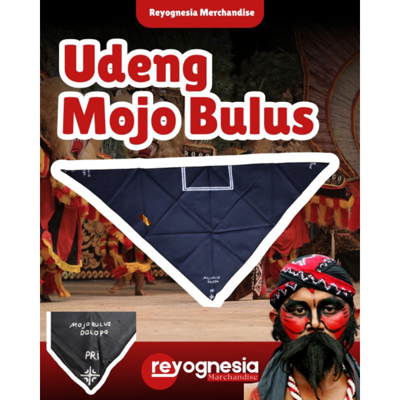 udeng reog / udeng mojo bulus / udeng Ponorogo / ikat kepala hitam
