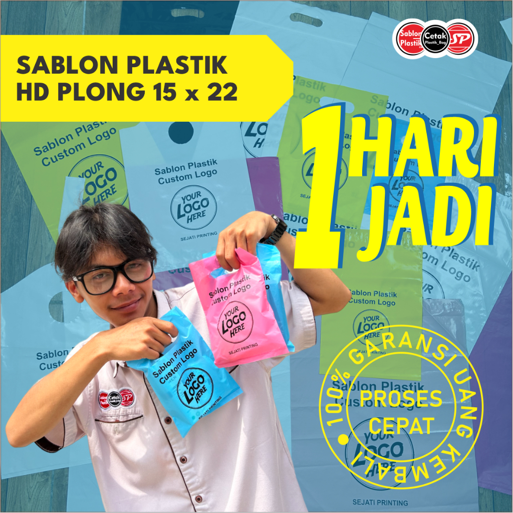 

Plastik Sablon Plong HD ukuran 15x22 FREE DESIGN bisa COD