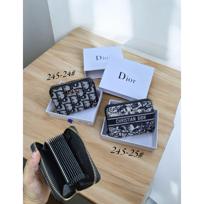 Dior Dompet Kartu Mini Premium Original 100% free box luxury