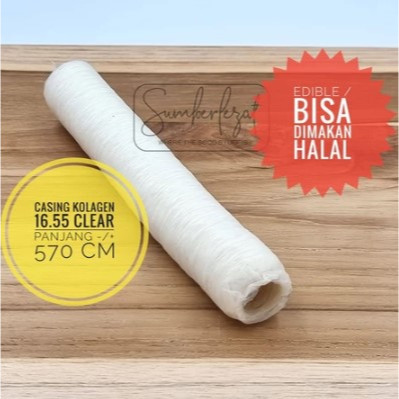 

Uk 16.55 mm Casing Selongsong Sosis Kolagen Collagen Edible Halal Plastik Edible Selulosa Kolagen