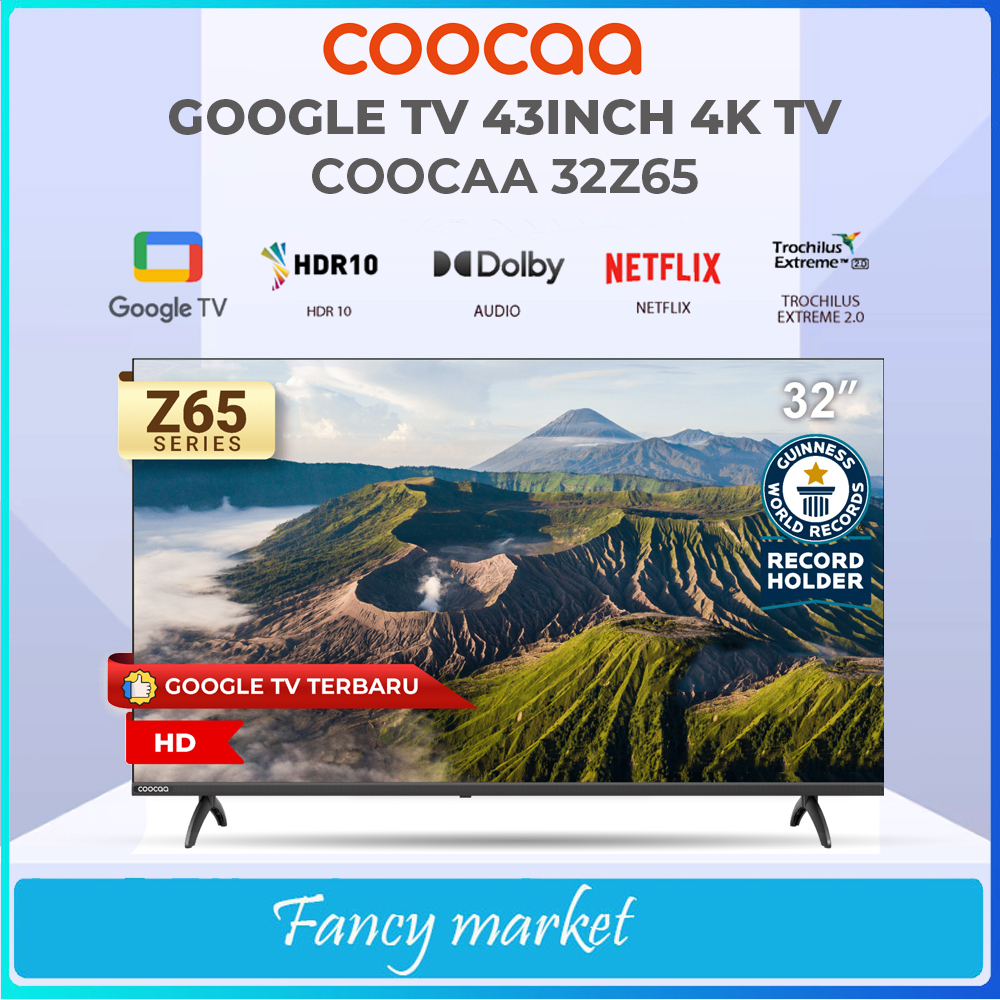NEW GOOGLE TV COOCAA 32 inch 32Z65 NETFLIX YOUTUBE DIGITAL TV