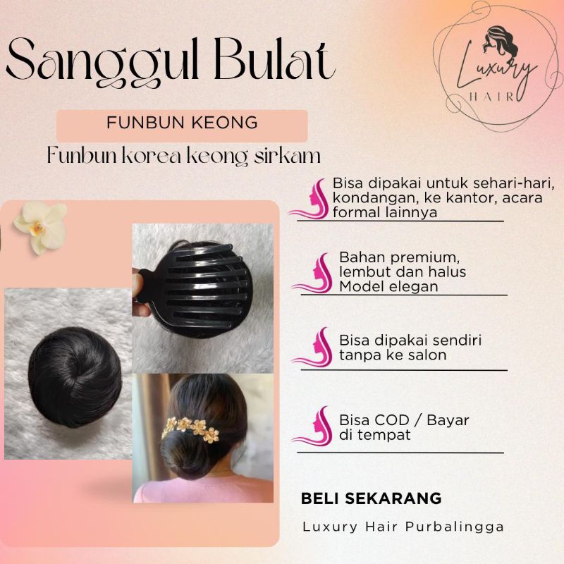 fun bun Korea sanggul bulat sirkam