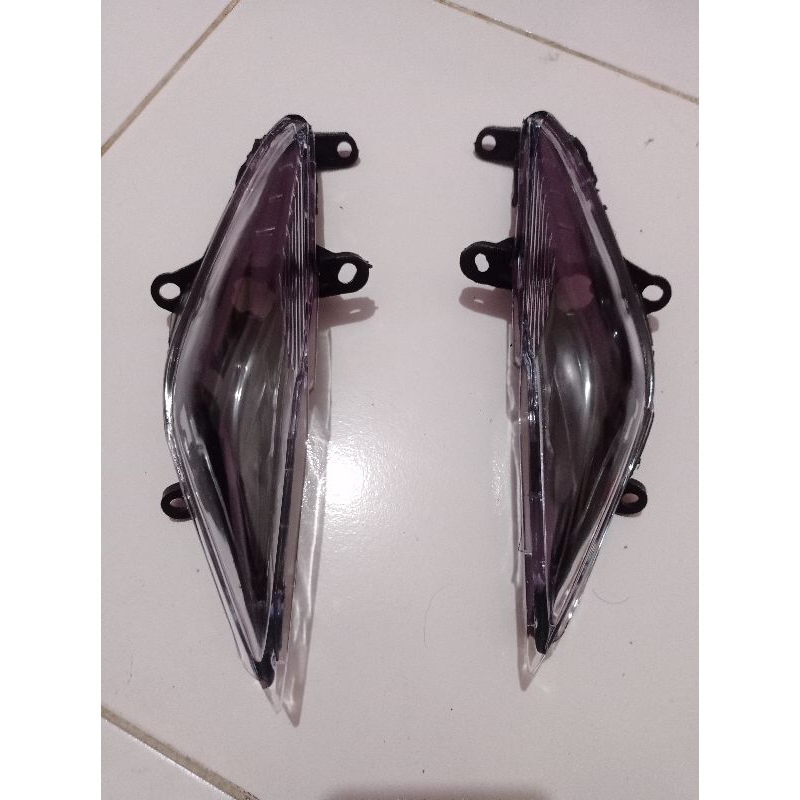 LAMPU SEN SEIN RITING DEPAN BEAT KARBU COSTUM HITAM OREN