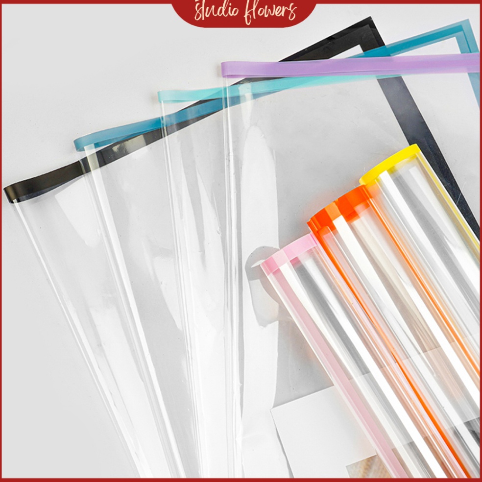 

Grosir Surprise 2 LEMBAR Flower Wrapping Transparant Line Color Kertas Buket Bunga Cellophane Florist KB67