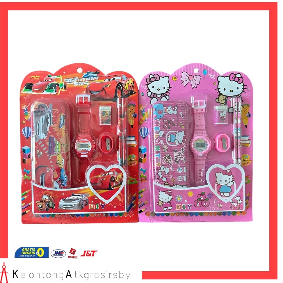 

Stock Banyak Paket Alat Tulis Study Set Karakter 5 in 1