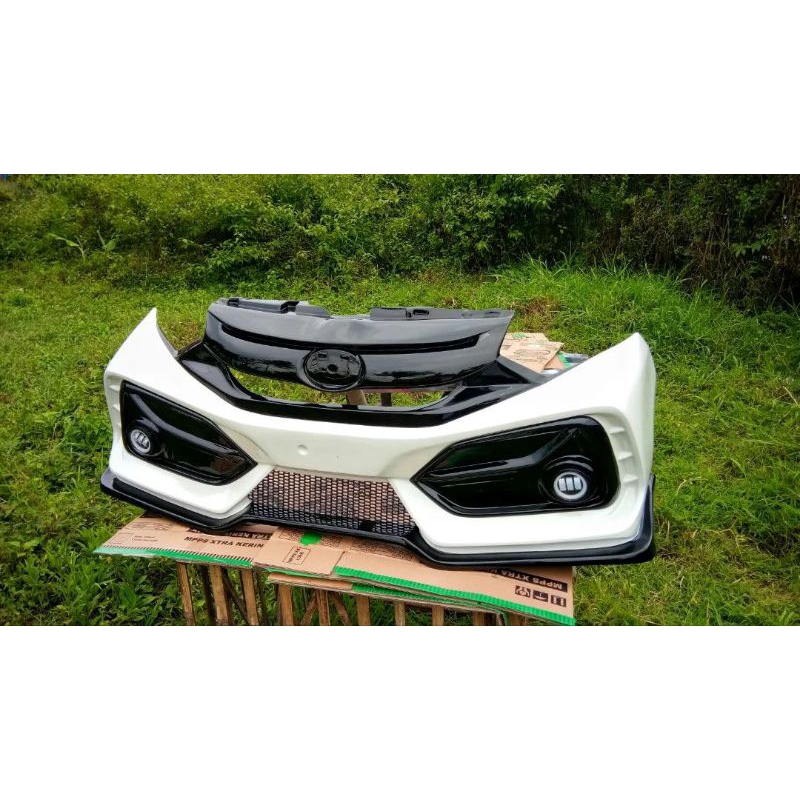 Bumper depan Agya Ayla plug and play buat Agya Ayla 1.0 & 1.2 bumper depan model Civic Turbo Agya Ay
