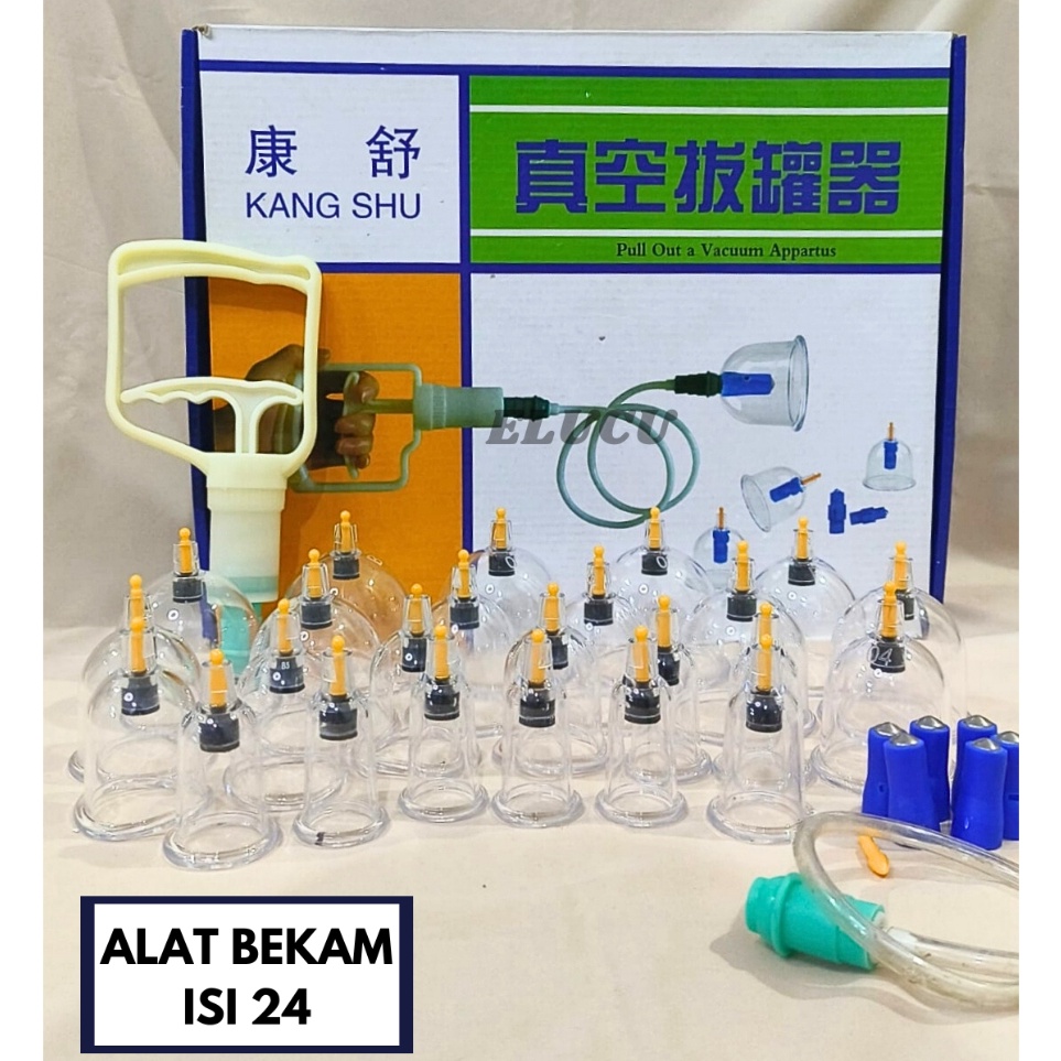 Kualitas Terpercaya  Alat Bekam  Kop Angin isi 24 Alat Bekam Isi 24 Premium Kop Angin Isi 24 Lengkap