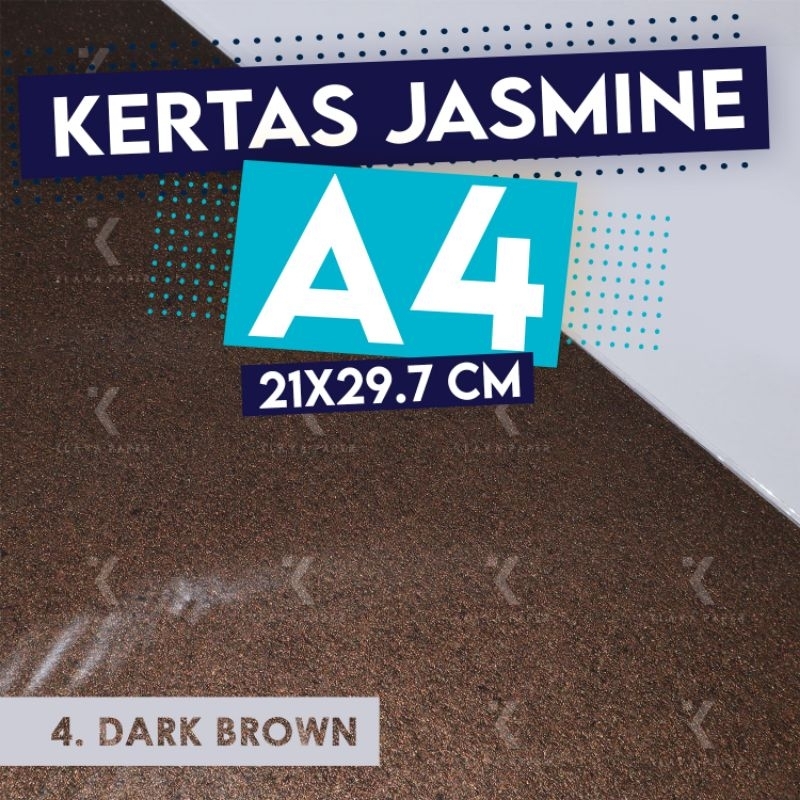 

Kertas Jasmine A4 DARK BROWN 220 gsm Paper Flower Undangan KLAVA