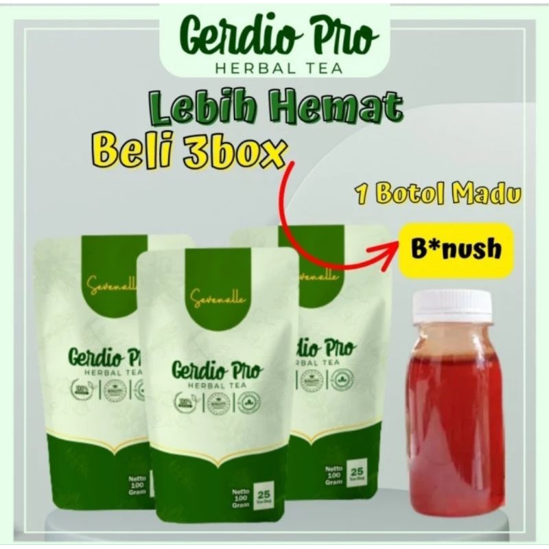 

Gerdio Pro Paket 3pak Free 1 botol Madu cepat atasi Maag dan Lambung