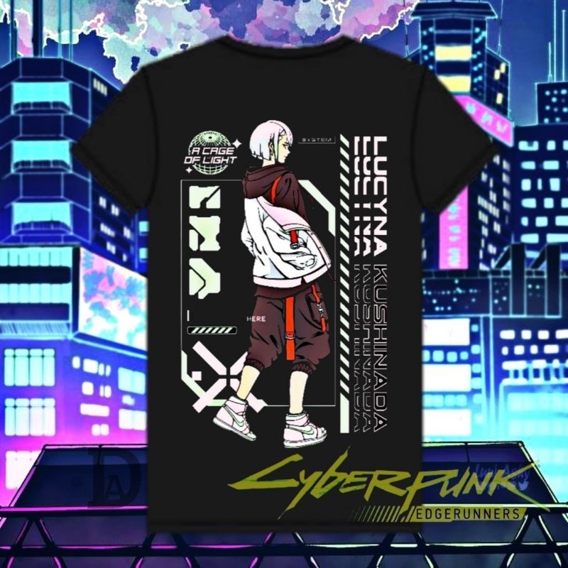 [DressArt] Baju Kaos Brand Anime Cyberpunk Edgerunners Terbaru Karakter Lucy | Cyberpunk 2077 | Free