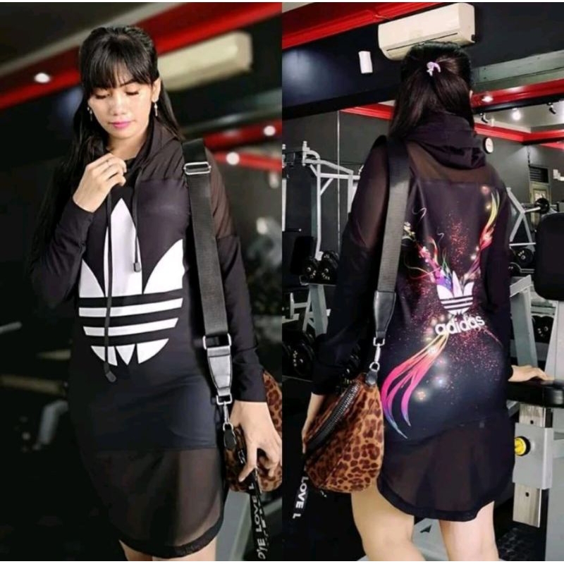 BAJU SENAM SXB SPORT ONSTOPPABLE DRESS HOODIE MESH
