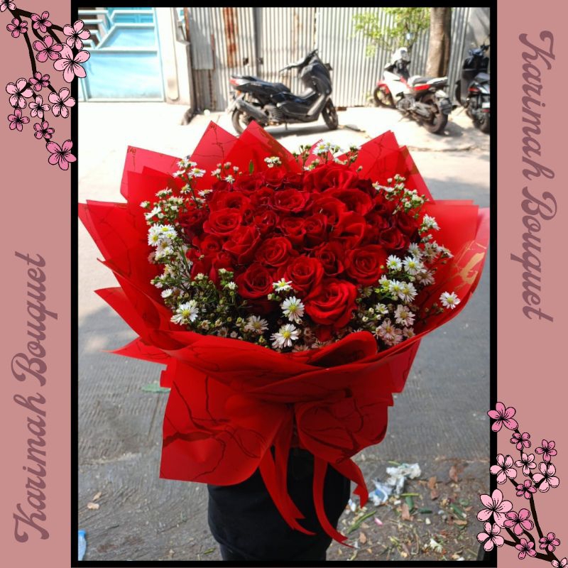 LANGSUNG JADI Buket Bunga  Flower Large Buket Wisuda / Bouquet Bunga / Bucket Bunga Wisuda BESAR / B