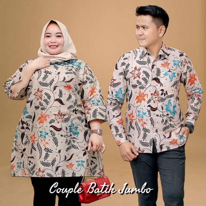 Baju Batik Couple Pria Wanita Jumbo LD 140