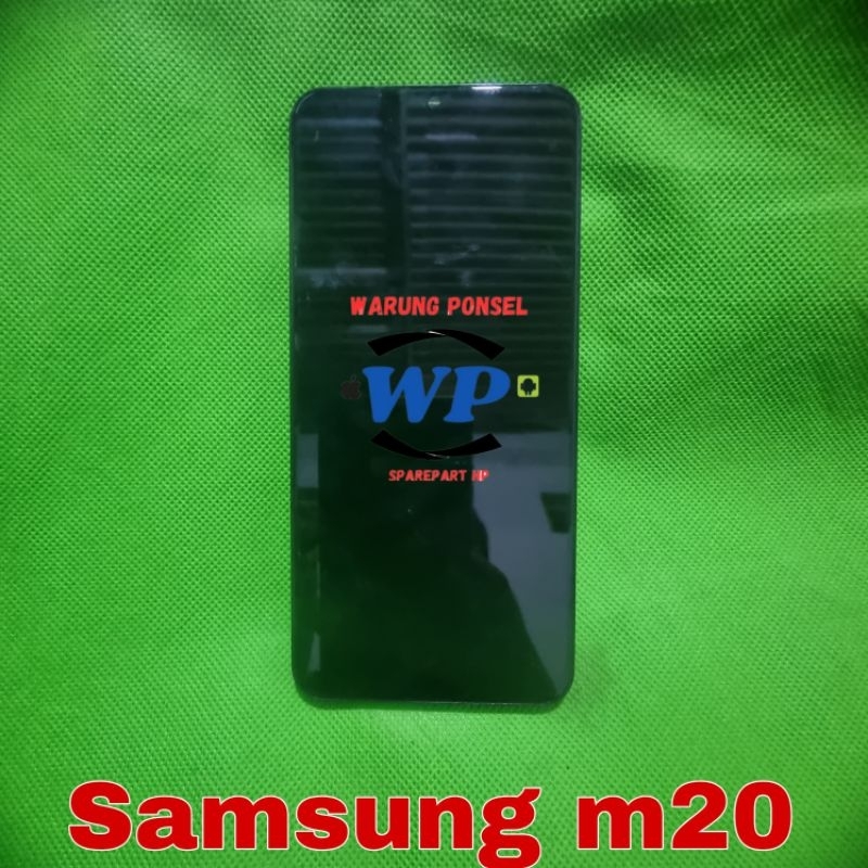 LCD PLUS FRAME SAMSUNG M20 M205 ORI COPOTAN  NORMAL GARANSI TES