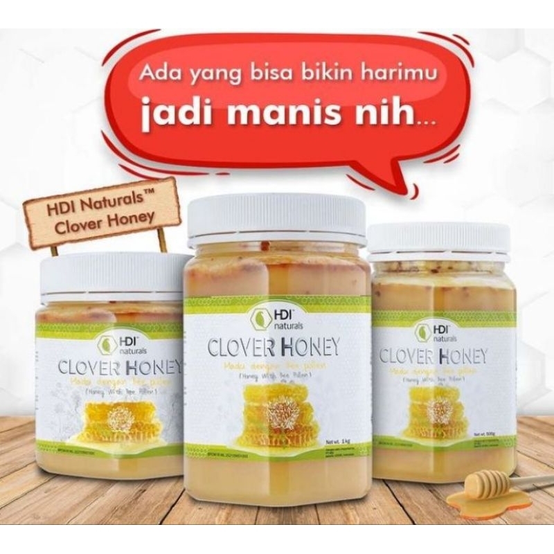 

madu clover honey 1kg,500gr,250gr ori gratis sendok kayu