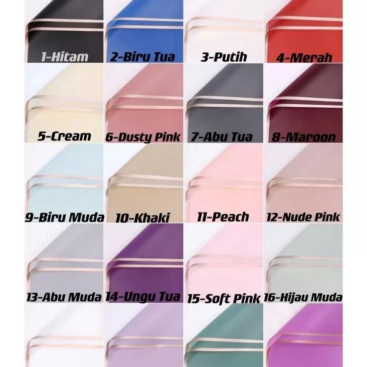 

Diskon Bulan Ini 2 lembar kertas buket cellophane list gold