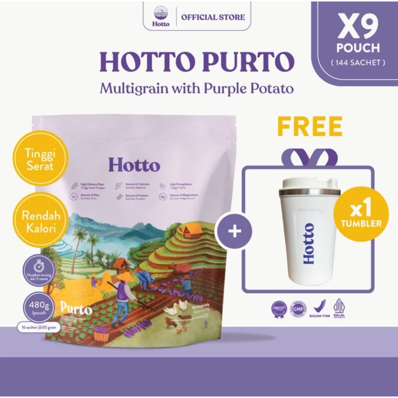 

Hotto Purto Multigrain Purple Potato 9 Pouch (144sachet)