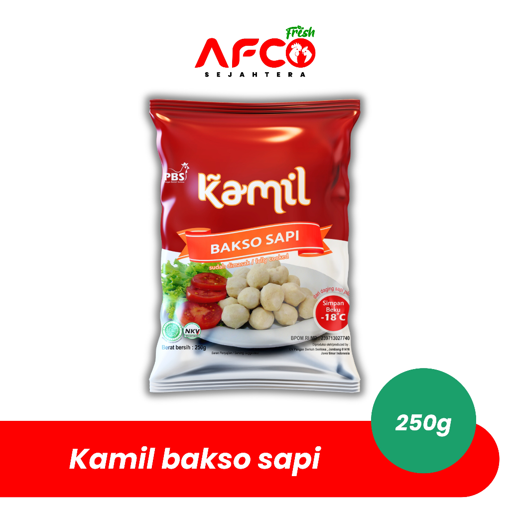 

Afco fresh Kamil bakso sapi 250g