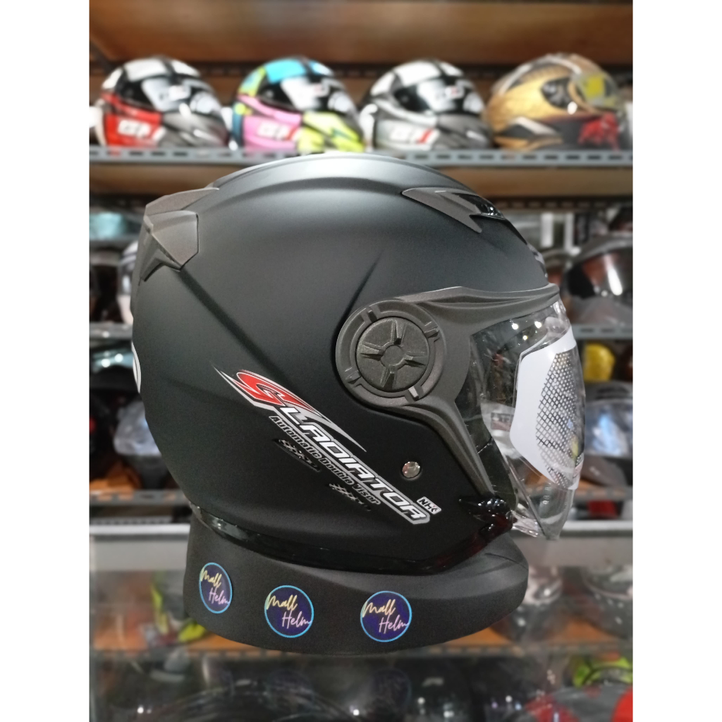 HELM NHK GLADIATOR SOLID DOUBLE VISOR