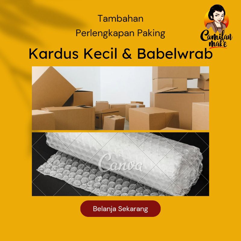 

KARDUS & BABELWREB TAMBAHAN UNTUK PACKING