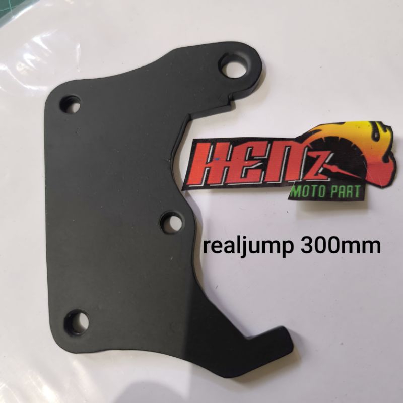 bracket pangkon cakram depan klx 150 bottom shock real jump realjump disk 300 mm 320 mm