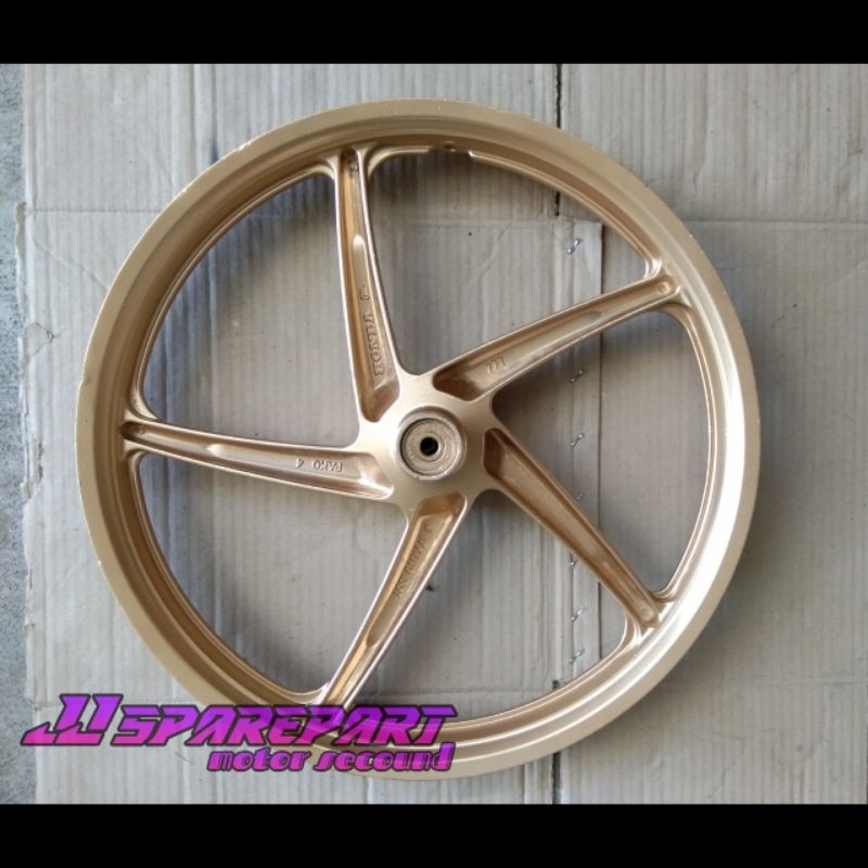 VELG RESING DEPAN HONDA SUPRA X 125 ORIGINAL SECOUND GOLD