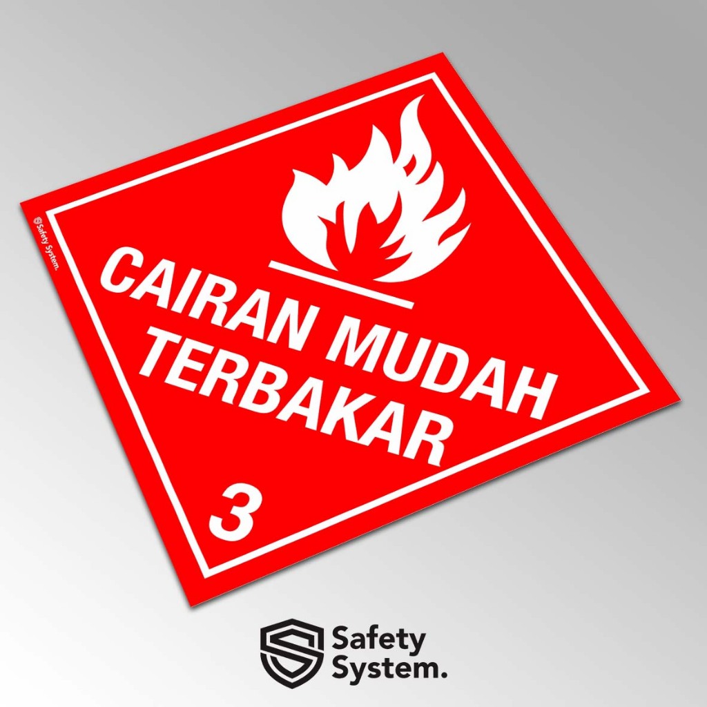 

Stiker Label Simbol B3 IATA Transportasi Kelas Material Bahaya Dangerous Goods - Class Kelas 3 Cairan Mudah Terbakar Menyala Flammable Liquid
