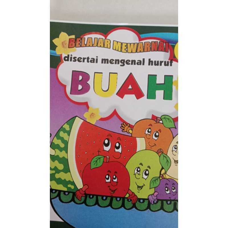 

buku mewarnai tk paud seri buah