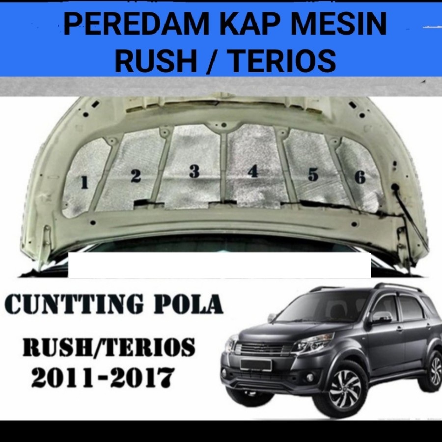 Peredam Panas Kap Mesin Mobil Terios / Rush 2011 - 2017