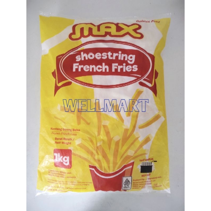 

Max Kentang Shoestring 1 Kg Kentang Goreng Beku French Fries