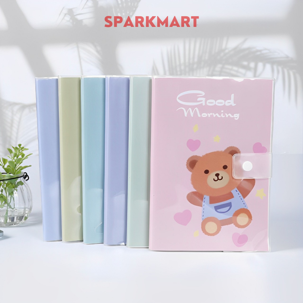 

Buku Catatan Harian Notebook Diary Jurnal Button Buckle A5 Love Bear - Pink