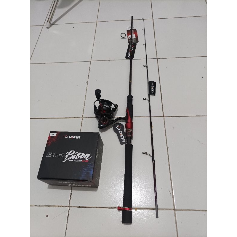 Joran satu set Galatama Daido Athena Reel Daido Black Bison