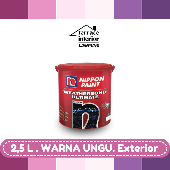 Cat Tembok Nippon Paint Ultimate warna Ungu Ukuran 2.5 L