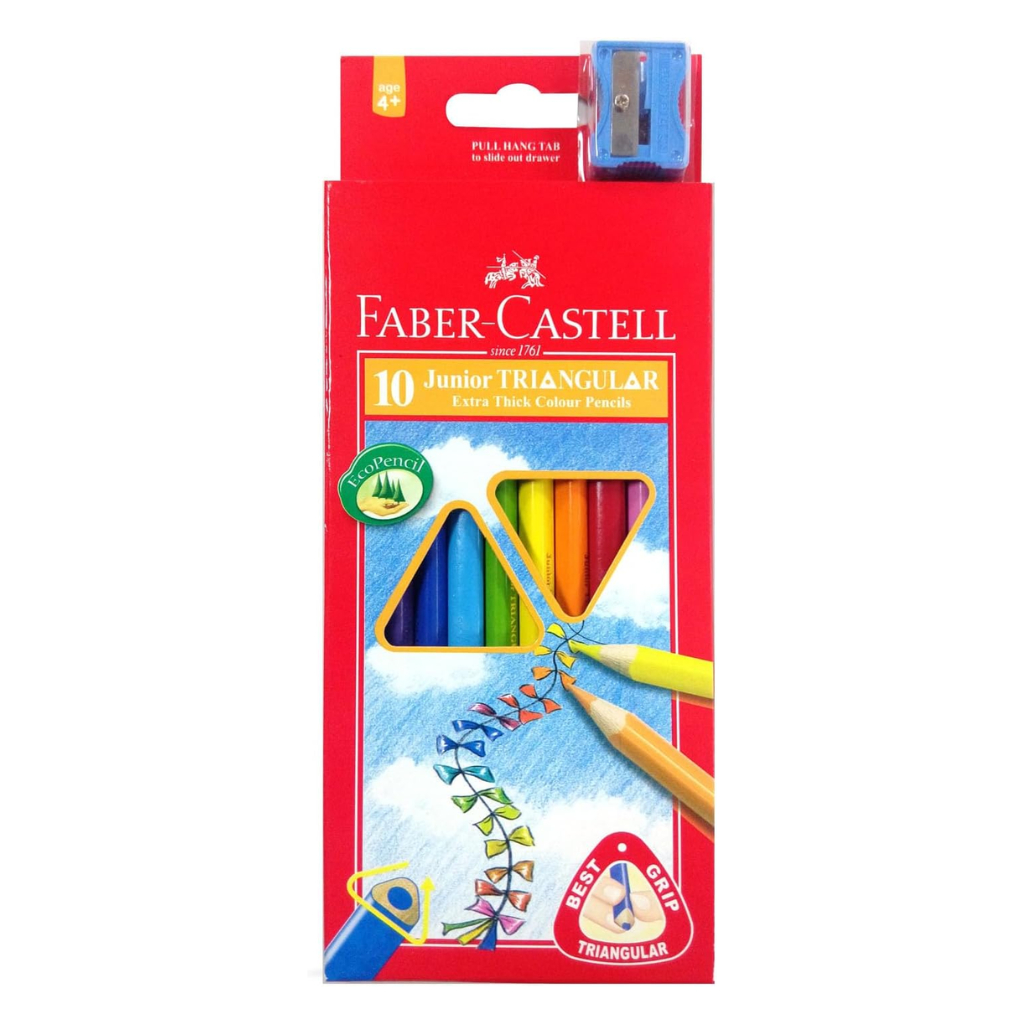 

Pensil Warna Faber Castell 10 Junior Triangular Extra Thick Colour Pencils 16-116538-10
