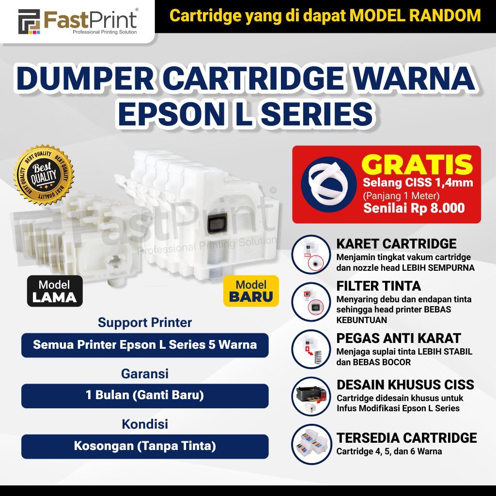 Dumper Cartridge CISS 5 Warna Epson L1300