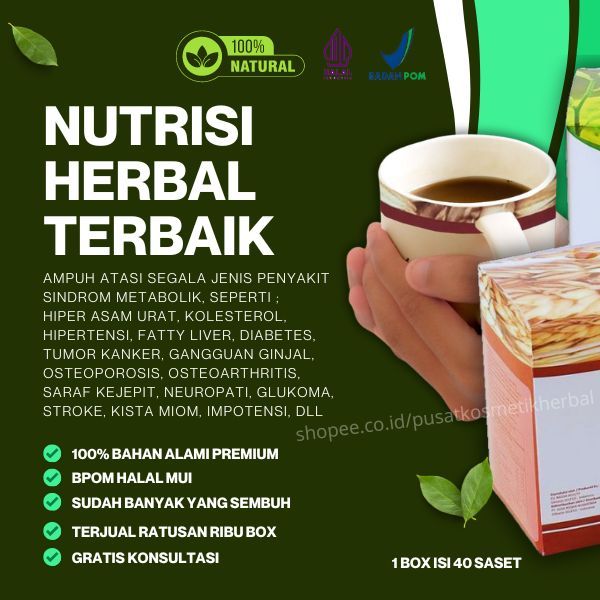 

NUTRISI PREMIUM OBAT HERBAL AMPUH HIPERTENSI DIABETES ASAM URAT KOLESTEROL JANTUNG GINJAL ASAM URAT