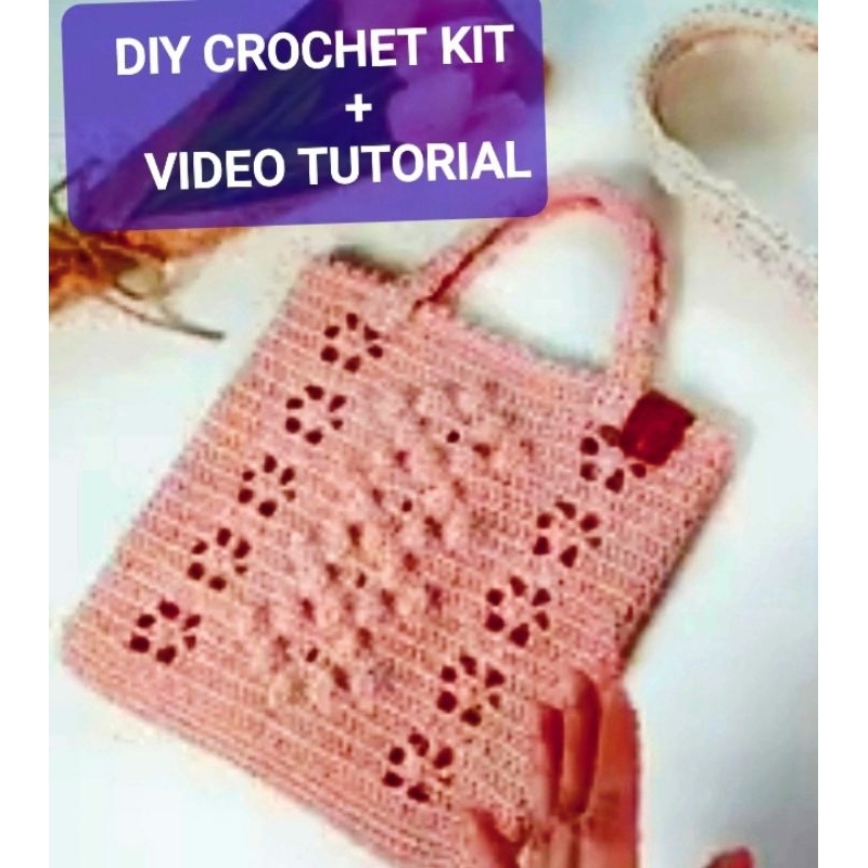 DIY CROCHET KIT TAS BINTANG bulan BOLA STARMOON FULL + VIDEO TUTORIAL STEPS PAKET MERAJUT KERAJINAN 