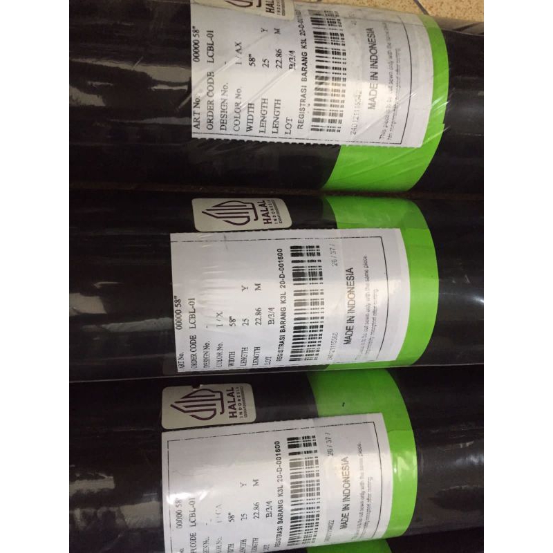 Kain SIFON silky JB plat hijau ½ ROLL=12,5y= 11,4m berat @1kg PLAT HIJAU