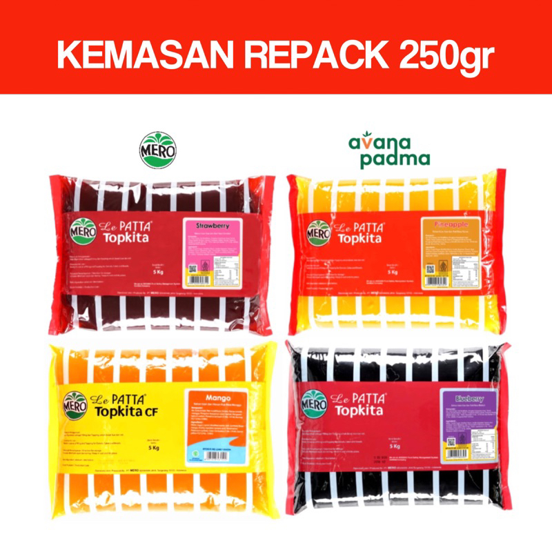 

Selai Le Patta Topkita Filling (Repack 250g) (5 Varian Rasa)