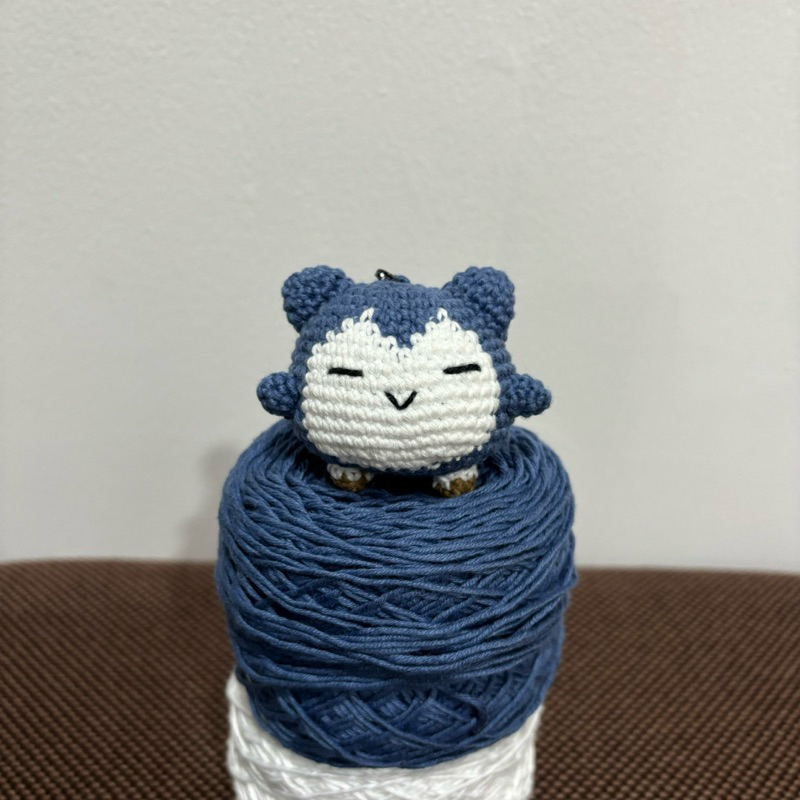 Amigurumi Snorlax Keychain Doll Character Crochet Gantungan Kunci Rajut Karakter Pokemon