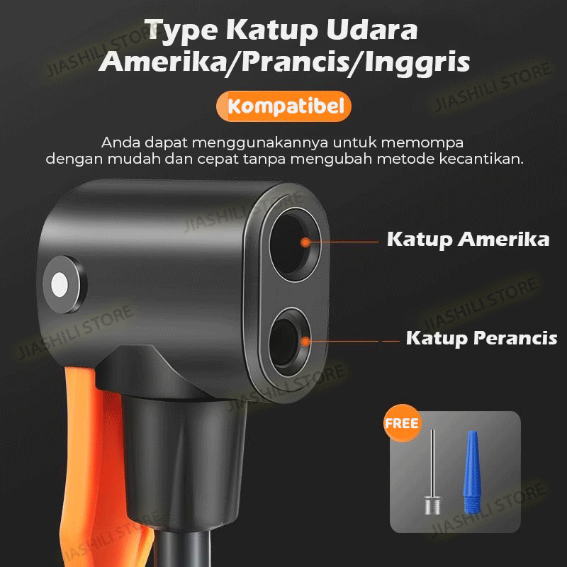 IOP Pompa Ban - pompa injak ban motor - pompa angin speeds - pompa ban sepeda dan motor - pompa ban